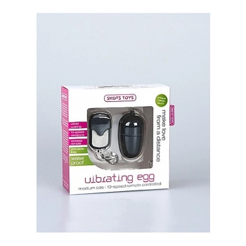 10 Speed Remote Vibrating Egg - Medium - Black