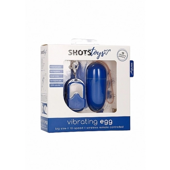 10 Speed Remote Vibrating Egg - Big - Blue