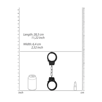 Kajdanki erotyczne metalowe czarne bondage bdsm