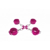 Leather Hand And Legcuffs - Pink