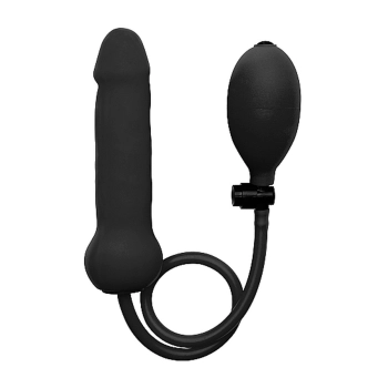 Inflatable Silicone Dong - Black