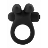 Bunny Cockring with Stimulating Ears- Black