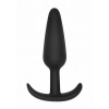 GILLES medium cork butt-plug with handles - Black