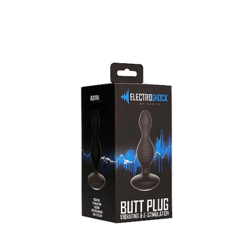 E-Stimulation Vibrating Buttplug - Black