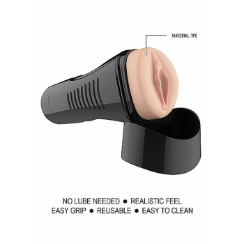 Self Lubrication Easy Grip Masturbator XL Vaginal - Flesh