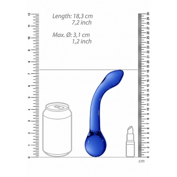 Szklane wodoodporne dildo do anusa i pochwy 18,5cm