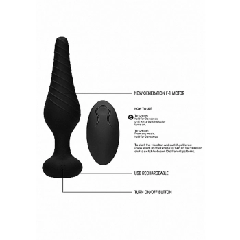 No. 77 - Remote Controlled Vibrating Anal Plug - Back