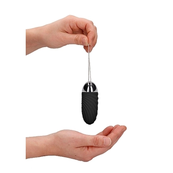 Ethan - Rechargeable Remote Control Vibrating Egg - Black