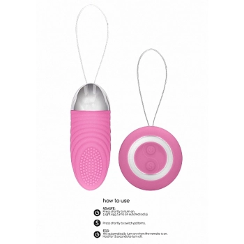 Ethan - Rechargeable Remote Control Vibrating Egg - Pink