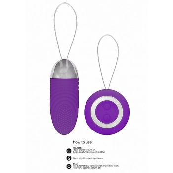 Ethan - Rechargeable Remote Control Vibrating Egg - Purple