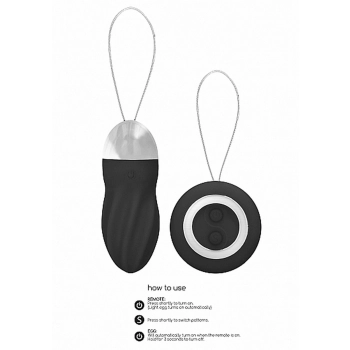 George - Rechargeable Remote Control Vibrating Egg - Black