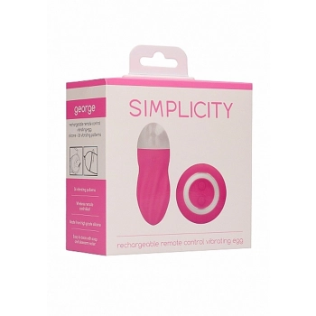 George - Rechargeable Remote Control Vibrating Egg - Pink