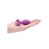 Diamond Heart Butt Plug - Large - Purple