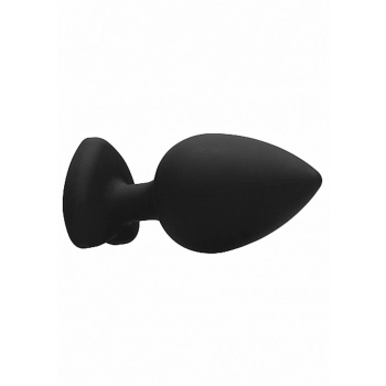 Diamond Heart Butt Plug - Extra Large - Black