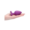 Diamond Heart Butt Plug - Extra Large - Purple