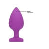 Diamond Heart Butt Plug - Extra Large - Purple