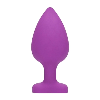 Diamond Heart Butt Plug - Extra Large - Purple