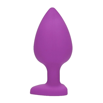 Diamond Heart Butt Plug - Extra Large - Purple