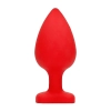 Diamond Heart Butt Plug - Extra Large - Red