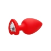 Diamond Heart Butt Plug - Extra Large - Red