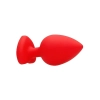 Diamond Heart Butt Plug - Extra Large - Red