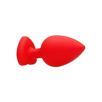 Diamond Heart Butt Plug - Extra Large - Red