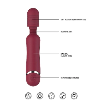 Silicone Massage Wand - Red