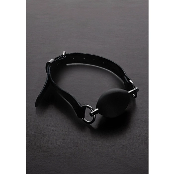 Oval Silicone Ball Gag - Black