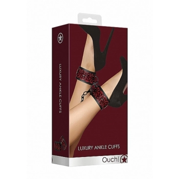 Luxury Ankle Cuffs - Burgundy