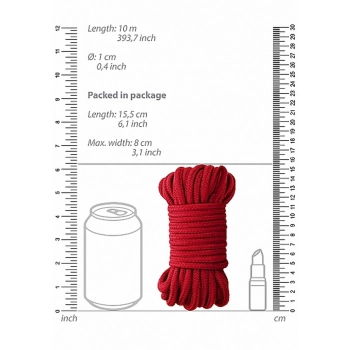 Thick Bondage Rope - 10 meter - Red