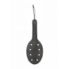 Saddle Leather Paddle With 8 Holes - Black