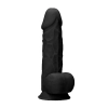 Silicone Dildo With Balls - 21,6 cm - Black