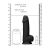 Silicone Dildo With Balls - 21,6 cm - Black