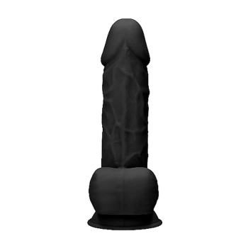 Silicone Dildo With Balls - 21,6 cm - Black