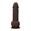 Silicone Dildo With Balls - 21,6 cm - Brown