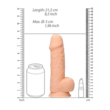 Gruby żylasty realistyczny penis przyssawka 21,5cm