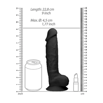 Gruby żylasty realistyczny penis przyssawka 17,8cm