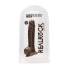 Silicone Dildo With Balls - 22,8 cm - Brown