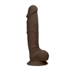 Silicone Dildo With Balls - 22,8 cm - Brown