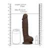 Silicone Dildo With Balls - 22,8 cm - Brown