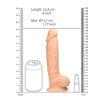 Realistyczne dildo żylaste z mocną przyssawką 18cm