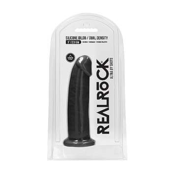 Silicone Dildo Without Balls - 22,8 cm - Black