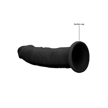 Silicone Dildo Without Balls - 22,8 cm - Black