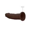 Silicone Dildo Without Balls - 22,8 cm - Brown