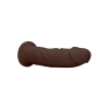 Silicone Dildo Without Balls - 22,8 cm - Brown