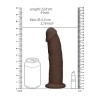 Silicone Dildo Without Balls - 22,8 cm - Brown