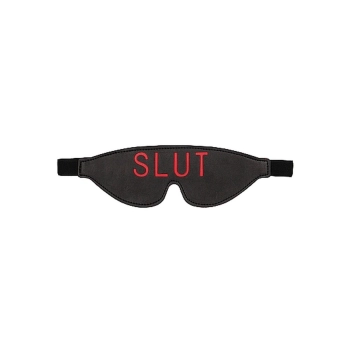 Ouch! Blindfold - SLUT - Black