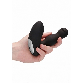 Remote Controlled E-Stim & Vibrating Prostate Massager - Black