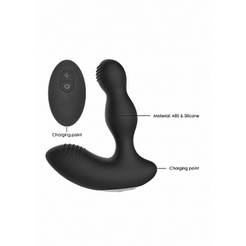 Remote Controlled E-Stim & Vibrating Prostate Massager - Black