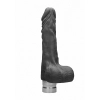 7" / 17 cm Realistic Vibrating Dildo With Balls - Black